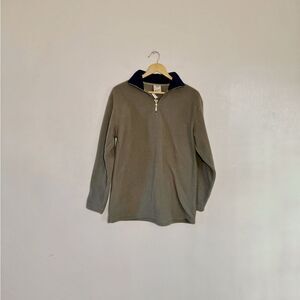 Men’s Olive Weather Wear 1/4 Zip Fleece Jacket Size M NWT